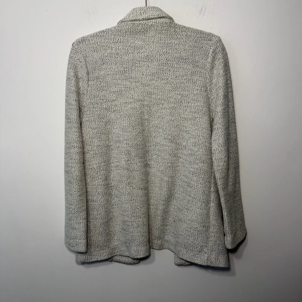 Topshop Women Grey salt pepper Textured Knit Blazer Cardigan Jacket Size US 4 - Picture 7 of 9